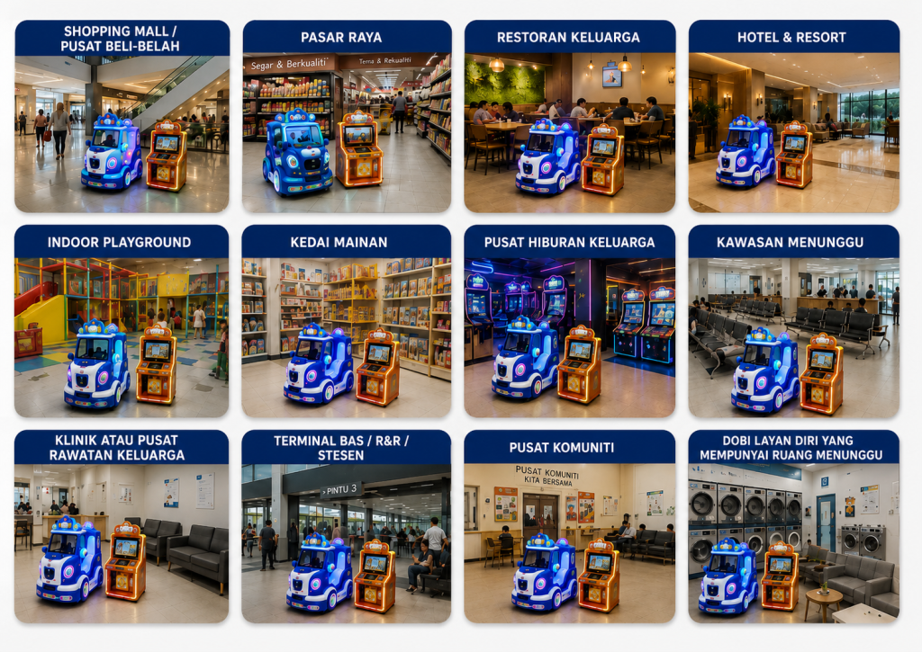 Lokasi Kiddy Ride & Mini Arcade Machine