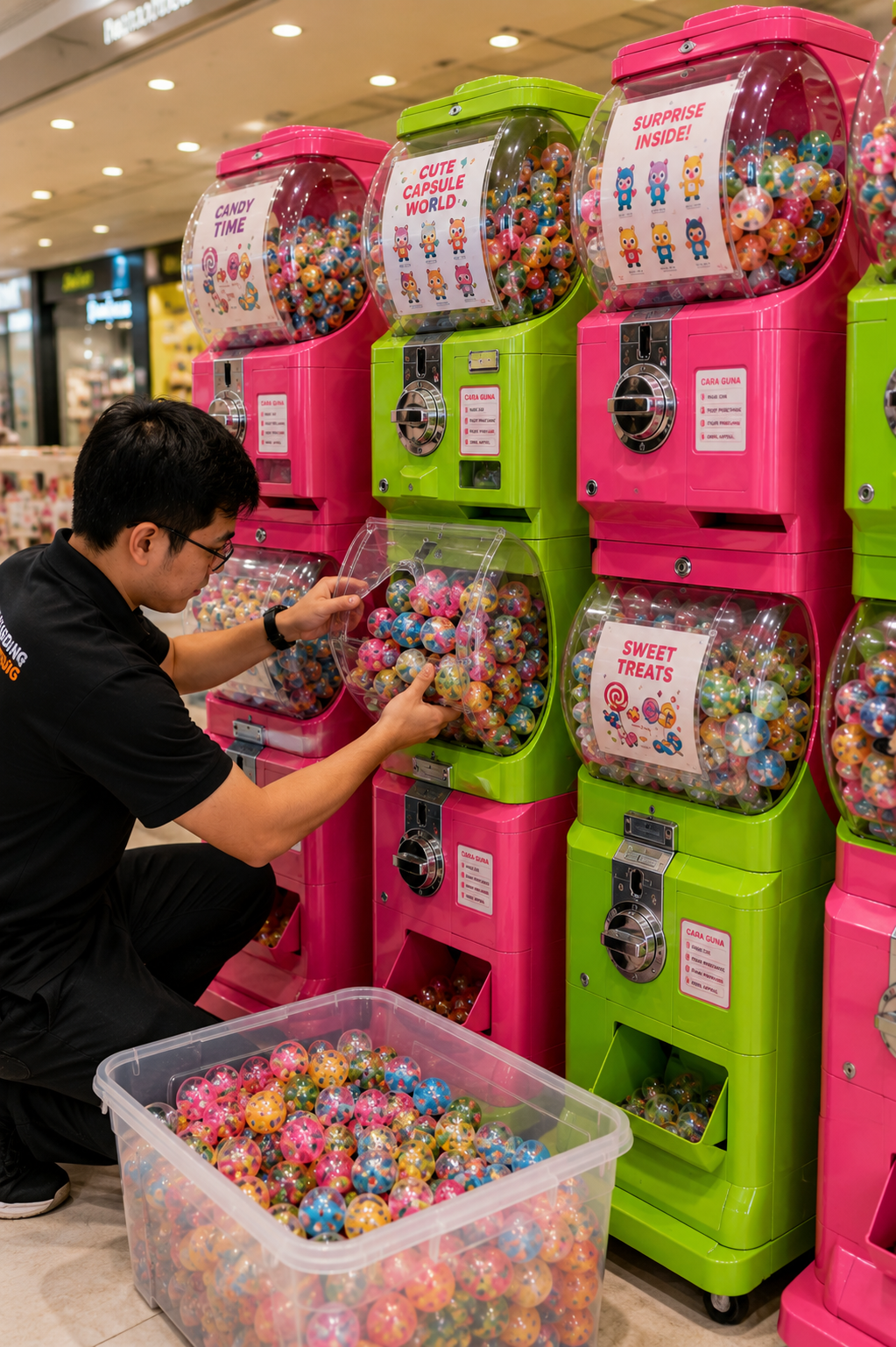 QR Payment Cashless Collection Candy & Capsule Vending Machine 2